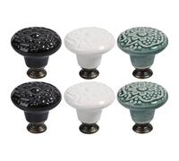 Maniglie In Ceramica Da 6 Pezzi, Squisite Maniglie Per Cassetti Floreali, Maniglie Per Mobili, Pomelli Per Toletta, Accessori Per Mobili