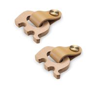 Maniglie in pelle a forma di elefante, 2 pezzi, in legno di faggio, per cassetti, per camera dei bambini, armadio, cucina, credenza, hardware (marrone chiaro)