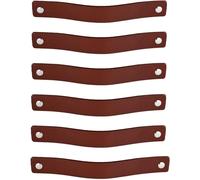 Maniglie in pelle cognac 20×2,5 cm 12 pz mobili cucina bagno armadi