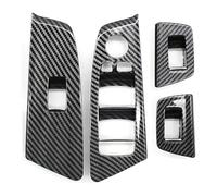 Maniglie Interne Per B&MW Serie 5 M5 G30 G31 F90 525 528 RHD Auto Anteriore Posteriore Portiera Alzacristalli Interruttore Pannello Copertura(Carbon 4pcs Set)