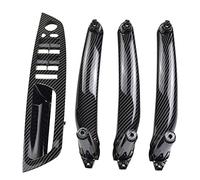 Maniglie Interne Per Portiere Auto Uso di fibra carbonio bracciolo for BMW E70 E71 E72 X5 X6 2007-2014 Copertura del rivestimento interno della maniglia porta interna dell'automobile(Carbon 4Pcs LHD)