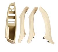Maniglie interne porte 4 Pezzi Set Maniglia Interna Porta Accessori Auto Parti Maniglia Interna Copertura Maniglia Per Serie 5 F10 F11 F18 Rivestimento interno(Beige 4pcs)