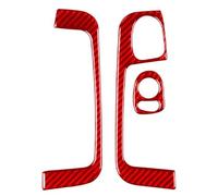 Maniglie Interne Portiera RHD In Fibra Carbonio Auto Porta Interna Bracciolo Maniglia Pannello Rivestimento Dell'autoadesivo Decorazione Per Fiat 500 2012-2015(Rosso)
