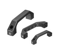 Maniglie, maniglie, maniglie in plastica (ESD), maniglie in plastica, maniglie industriali, maniglie per macchine (distanza tra i fori: A = 120 mm, L = 146 mm, M6 x 25, con materiale di fissaggio) (1