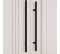 Maniglie moderne a due lati in acciaio inox, 1 paio da 1500 mm, colore nero spazzolato, per porte anteriori, docce, uffici, hotel, braccioli durevoli per una decorazione elegante