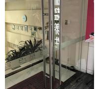 Maniglie moderne a due lati in acciaio inox - 1 paio di maniglie lunghe per porta d'ingresso doccia e porte in vetro - finitura nera spazzolata 1500 mm per negozio/ufficio/hotel