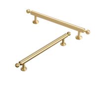 Maniglie per Ante di Mobili Oro Moderne, 2-Pack Maniglie Cassetti Solida Ottone | Ottone Spazzolato, Lunghezza: 55/120/152/184/216/248/280 mm Maniglie ad Arco, Maniglie Cassetti Dorate-280mm/11in