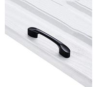 Maniglie per armadietti, Maniglie for porte in lega di alluminio Maniglia interna solida a foro singolo nero for passaggio dell'armadio del corridoio della casa cassetto(Black Length 13cm,1 Piece)