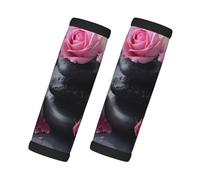 Maniglie per bagagli con stampa di fiori di pietra e rosa, 2 confezioni da 2 valigie facili da identificare