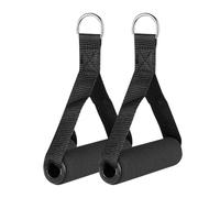 Maniglie per bande di resistenza, 17,5 cm, maniglie antiscivolo per la palestra, in PP EVA, 27 G, resistenti, 260 kg, con anelli a D in acciaio per esercizi