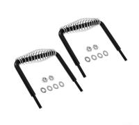 Maniglie per barbecue in acciaio nero, confezione da 2 maniglie a molla con staffa di montaggio, impugnatura Cool Touch per cucinare all'aperto, fuoco, stufa a legna, per una facile installazione