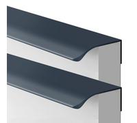 Maniglie per Cassetti Blu Scuro Maniglie Invisibili per Armadietti da Cucina Maniglie per Porte per Guardaroba in Alluminio, per Mobili Camera da Letto, 2 Pz (Length 80mm)