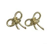 Maniglie per cassetti in ottone, confezione da 2, 48 mm, con nodo a ape, per mobili, armadi, comodini, facili da installare, finitura dorata, decorazione per la casa