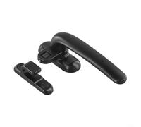 Maniglie per finestre per UPVC, in lega di alluminio, a taglio termico, stile vecchio stile, tiri e chiavistelli (nero destro)