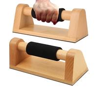 Maniglie per flessioni - Barre per flessioni in legno | Supporto per push up, barre parallele da 2 pezzi con base antiscivolo | Attrezzature per il fitness per l'allenamento in verticale e a corpo lib
