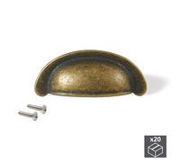 Maniglie per Mobile Interasse 64 mm Zama Bronzo 20 Pezzi Emuca