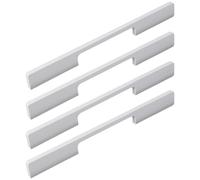 Maniglie per mobili, 4 pezzi Maniglia bianca for mobile da cucina in lega di alluminio massiccio for cassetto e armadio Pomelli for armadietti for cassetti(128 mm)