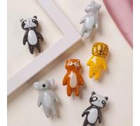 Maniglie per mobili a forma di animali carini per la camera dei bambini, armadi, cassetti di comò Leone,Panda,Koala,Volpe,AsinoPorcellana