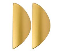 Maniglie per mobili, Confezione da 2 maniglie for mobili moderne dorate, for cassetti a mezzaluna in metallo, design elegante, liscio for armadio cucina(8.5 * 3.3CM)
