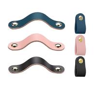 Maniglie per Mobili in Pelle, 6 Pezzi Maniglie Armadio, Maniglie in Cuoio Maniglie in Pelle Pomelli in Cuoio, per Cassetti, Armadio Cameretta, Cucina, Borsa Decorazione, per Cassetti con 12 Viti