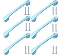 PILYON Maniglie Per Mobili Moderni 6 Pezzi Pomelli E Maniglie Per Guardaroba Camera Dei Bambini Pomelli Per Porte Dell'Armadio Cassettiera Maniglie Colorate,Blu 96mm