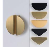 Maniglie Per Porta Armadietto A Mezza Luna Moderna, Forma Di Luna Nera, Ottone Dorato, Manopole A Semicerchio Per Armadio, Maniglie Per Mobili Nero-80mm,Nero-95mm,Nero-140mm,Ottone-80mm,Ottone-95mm,Ot