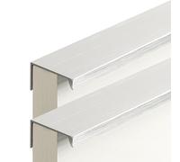 Maniglie per Porta Armadio Nascoste Maniglie per Cucina in Argento Spazzolato Maniglia Lunghe per Mobili in Metallo Maniglie Invisibili per Cassetti, Alluminio, 2 Pz (Length 120mm)