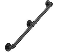 Maniglie per porta in ferro rustico, nero, vintage, per bagno, scale, corrimano, ringhiera, 0,6 m