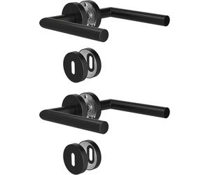 Maniglie per Porta Interne 2 Pezzi, Maniglia per Porta in Acciaio Inox Con Roset