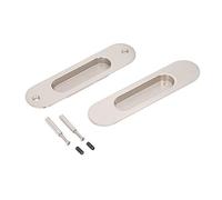 Maniglie per Porta Scorrevole in Alluminio, Set 2 Pezzi, Finitura Levigata, Dimensioni 15,8x4cm - Montaggio Facile, Design Rettangolare, Ideali per Porte Scorrevoli e Armadi