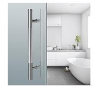 Maniglie per porte da bagno, Maniglie for porte in acciaio inossidabile Push for doccia, maniglie for porte rotonde moderne for bagno/ingresso/camera da letto/casa/WC, montate schiena contro schiena(L