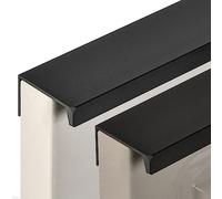 Maniglie per porte da cucina a scomparsa con bordo delle dita 2 pezzi Maniglie moderne per cassetti Maniglie per armadi in alluminio Maniglie per armadietti invisibili Maniglia per armadio per ar