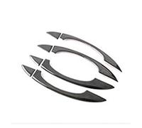 Maniglie per Porte Esterne per A4 B8 Q3 Q5 Strisce per Maniglie per Porte Decorazione Adesivi per coperture Auto Esterne per Porte (Colore: Nero A)