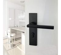 Maniglie per porte in alluminio con serratura e chiave, set di serratura a leva antifurto, serratura silenziosa per casa, ufficio, camera da letto