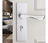 Maniglie per porte in alluminio con serratura e chiave, set di serratura a leva antifurto, serratura silenziosa per casa, ufficio, camera da letto