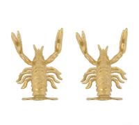 Maniglie per porte in ottone con design a aragosta, 2 pezzi, per la decorazione di casa e ufficio con fascino unico (A)