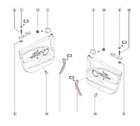 Maniglie Porta Anteriore Destra E Sinistra Renault Mégane III 809600007R