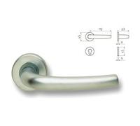 Maniglie porta coppia con rosetta con bocchetta MILENA Cromo satinato 55744285503