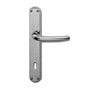 Maniglie porta coppia su placca p70 MILENA Cromo satinato 55744087003