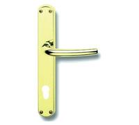 Maniglie porta coppia su placca py85 MILENA Ottone lucido 55744088501