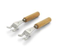 Grillrost.com Das Original Maniglie universali | Sollevatore di Griglie in Acciaio Inox | Rimovibile - Robusto per Tutte Le Griglie (Barre da Sinistra a Destra)