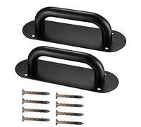 Maniglie Scorrevoli Per Porte, 2 Pezzi Maniglie Per Porta Da Fienile, Maniglia Scorrevole Con Piastra, Maniglie Push-Pull Con Piastra Posteriore, Maniglie Per Portoni, Piastra Per Maniglia Porta