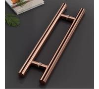 Maniglie scorrevoli resistenti per porta del fienile, 1 paio di maniglie per porta in vetro per doccia, colore oro rosa, con strumenti di installazione per doccia e porte in vetro (1200 mm)
