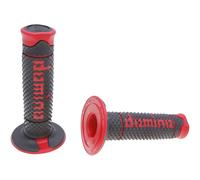 Domino Manopole A260 Moto Cross/Enduro/Motard Off-Road - Coppia Nero/Rosso diametro 22-26