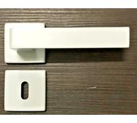 MANIGLIE X PORTE INTERNE 1 COPPIE BIANCO MOD.QUADRA SPORT 8091/ALL8FC/BNC