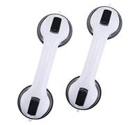 Maniglione a ventosa, confezione da 2 barre di sostegno per bagno, maniglia a ventosa con doppia chiusura, impugnatura antiscivolo di sicurezza per anziani, maniglia per vasca da bagno