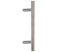 Maniglione Acciaio Inox Satinato Piatto per Porta Portone Interasse 350mm Ko30