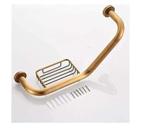 Maniglione Angolato for vasche da bagno e docce, maniglione di sicurezza curvo in acciaio inox, montaggio a parete, maniglia antiscivolo, supporto for WC con retina for sapone