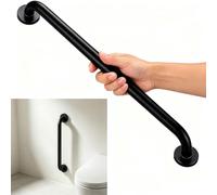 Maniglione anticorrosione, maniglia a parete in acciaio inox 304 | Barra di sicurezza nera con impugnatura ergonomica da 32 mm for bagno, WC, doccia, supporto for disabili anziani(100CM)
