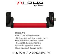 Maniglione Antipanico CISA Barra Rossa ALPHA PUSH Modern Porte Sicurezza CE ICIM
